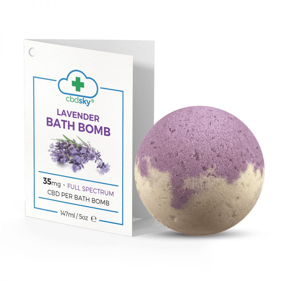 CBD Sky | Lavender CBD Bath Bomb Full Spectrum | 35mg CBD - Nug Mountain